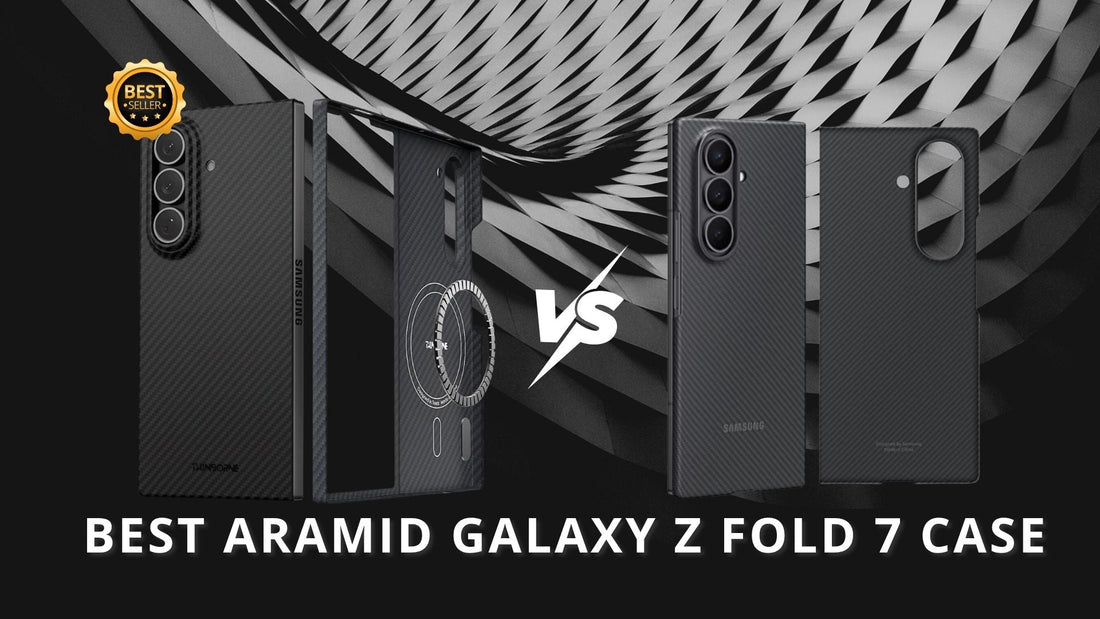 best aramid galaxy z fold 7 case comparison of thinborne and official samsung galaxy carbon shield case