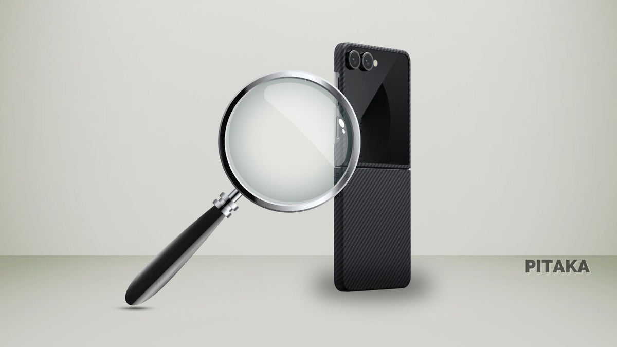 big magnifying glass on PITAKA Galaxy Z Flip 7 Case