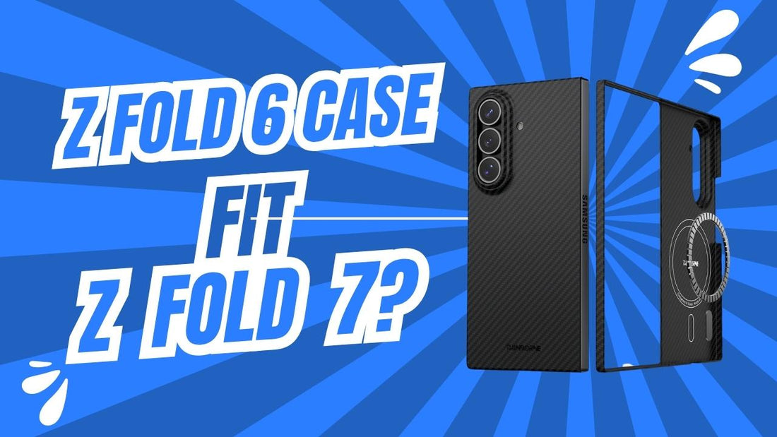 A banner showing the Z Fold 7 case with a headline asking: “Will Z Fold 6 case fit Z Fold 7?