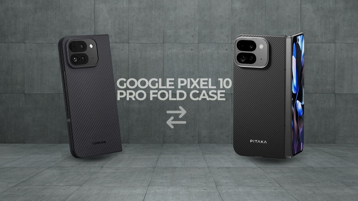 ThinBorne and PITAKA Pixel 10 Pro Fold Case matte black aramid fiber compared side by side banner photo