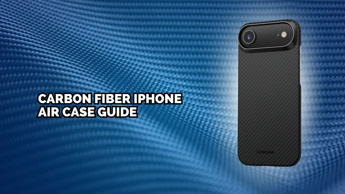 ThinBorne iPhone Air case in black aramid fiber