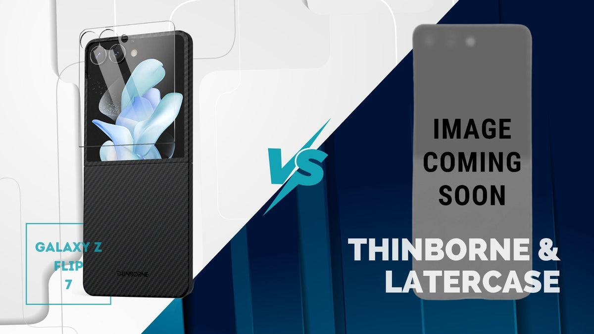 Thinborne vs Latercase galaxy z flip 7 thin case side by side comparison