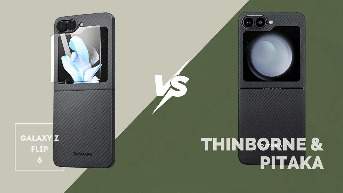 Thinborne vs Pitaka - Galaxy Z Flip 6 Cover side by side comparison