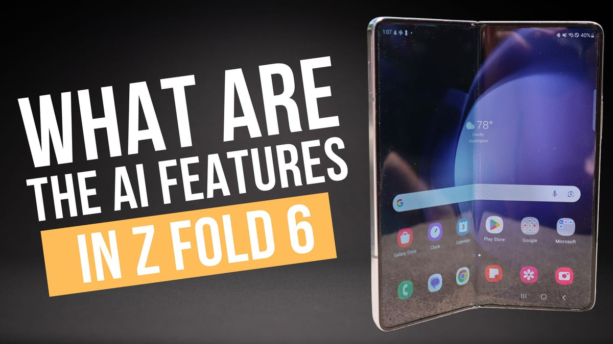 A banner of showing a Samsung Fold 6 and a text
