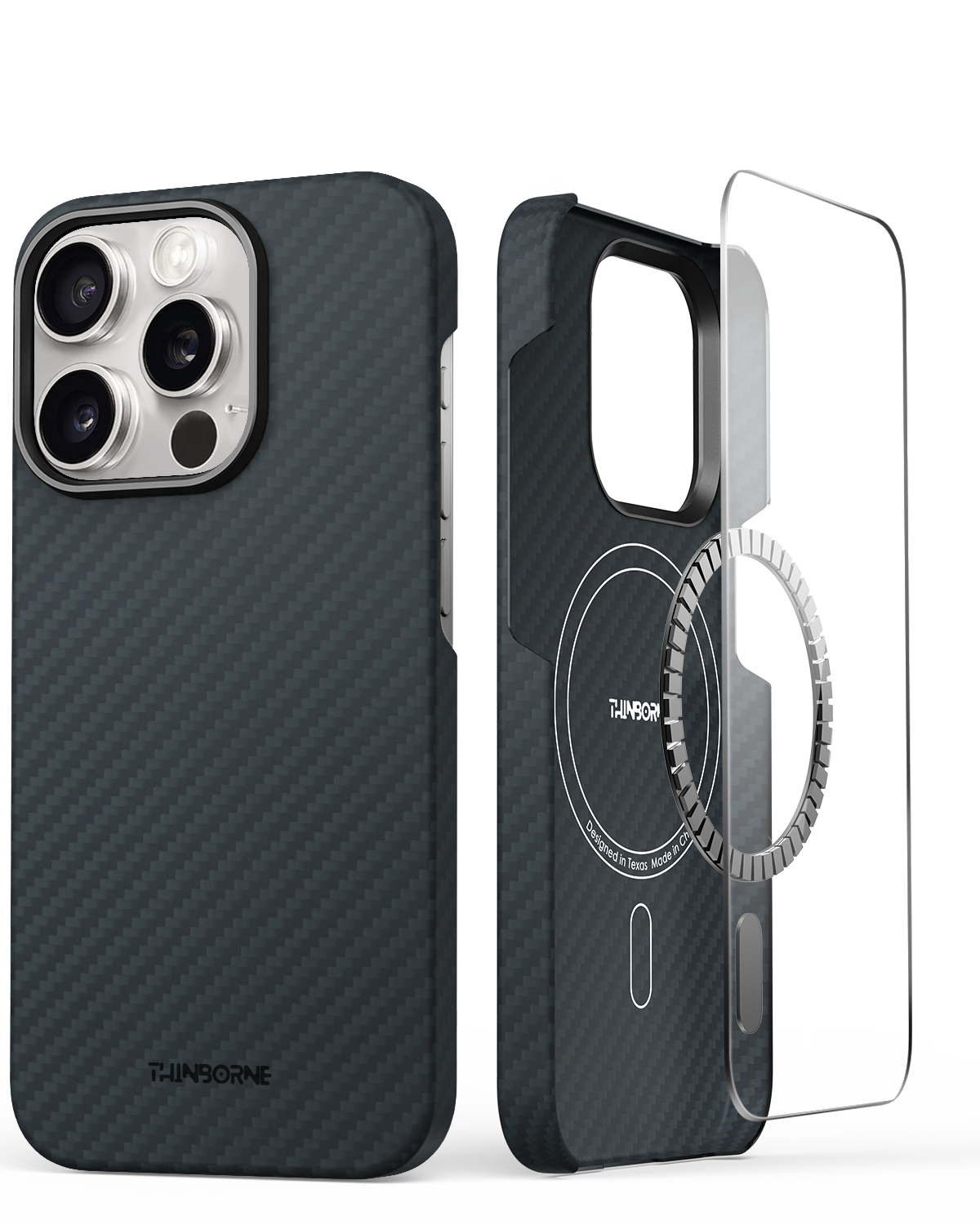 Super Thin iPhone 15 Pro Case MagSafe, Aramid Fiber