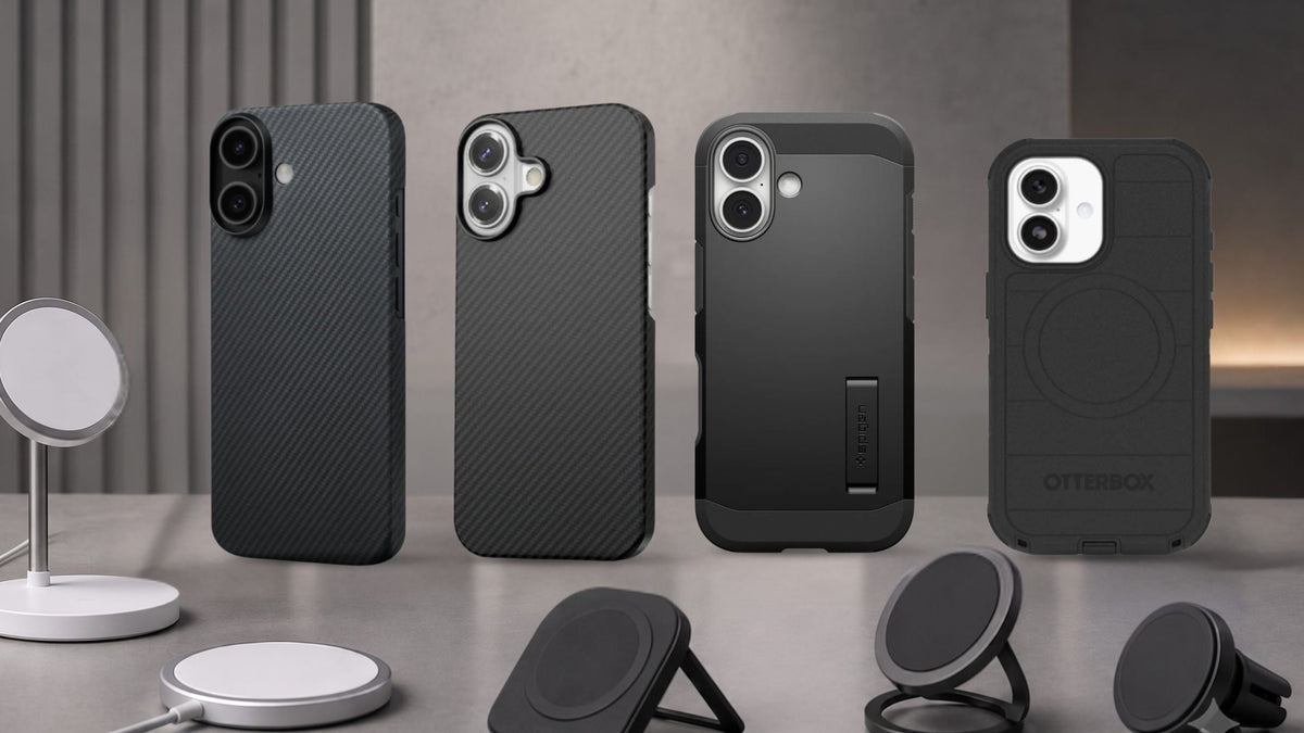iPhone 17 in 6 different MagSafe cases including Thinborne and Apple
