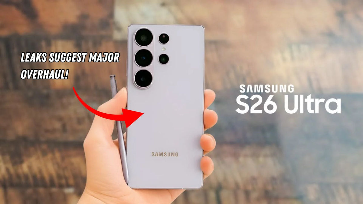 A hand holding a Samsung Galaxy S26 Ultra phone