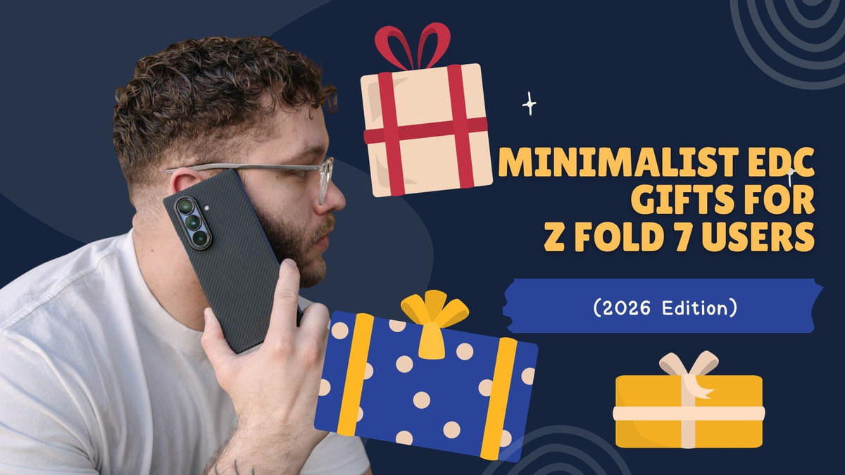 A man holding ThinBorne Samsung Galaxy Z Fold 7 Case