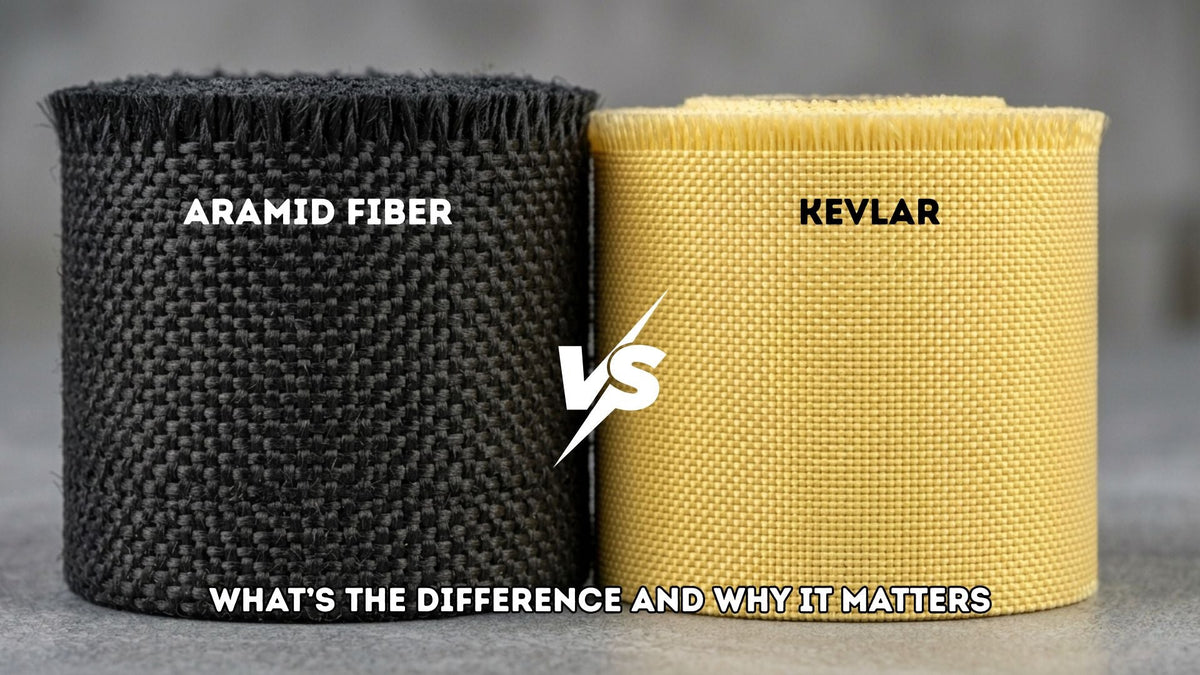 Aramid fiber vs Kevlar material comparison showing texture, weave, and structural differences