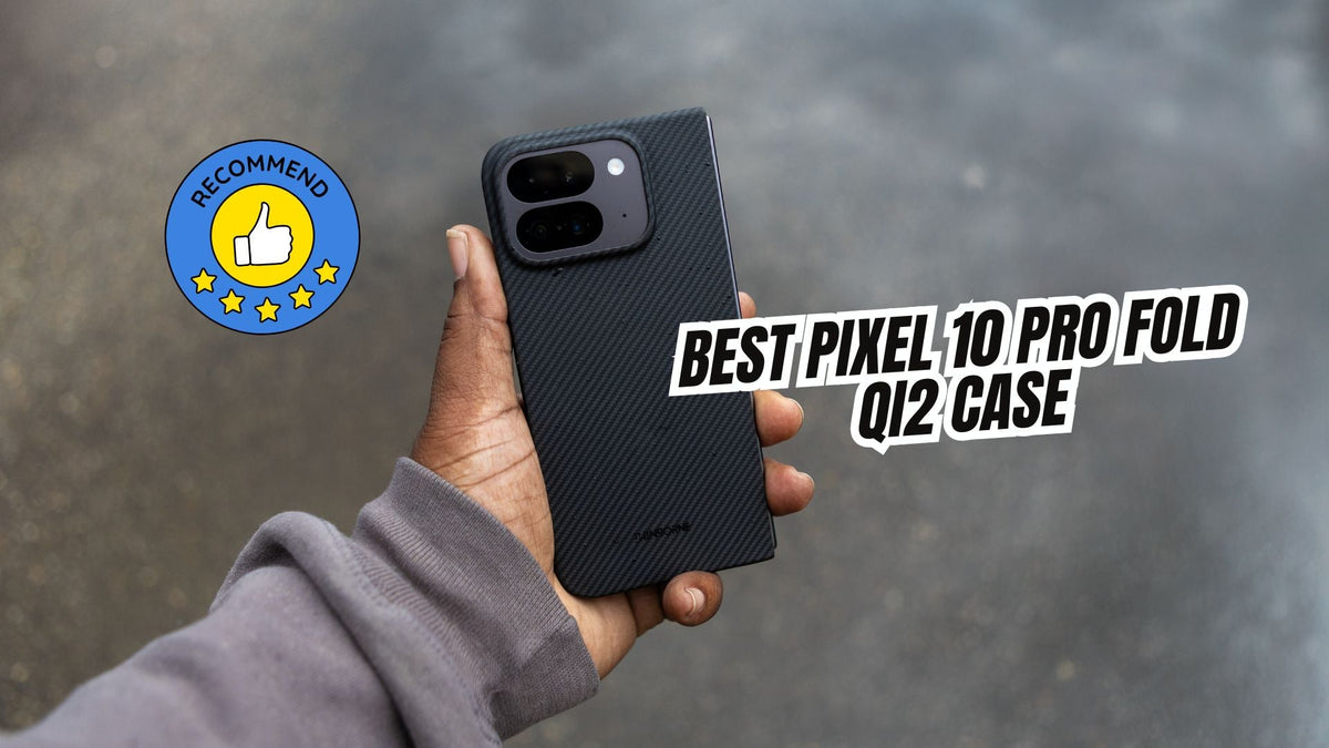 best pixel 10 pro fold Qi2 case banner photo showing ultra thin aramid fiber case