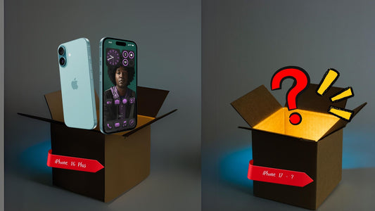 cover photo showing the iPhone 16 Plus on a box and a mystery box in the right side