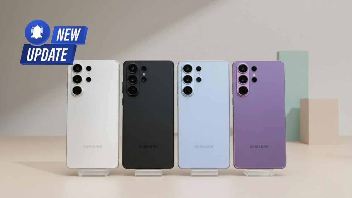 AI-generated photo showing four rumored color options of the Galaxy S26 Ultra