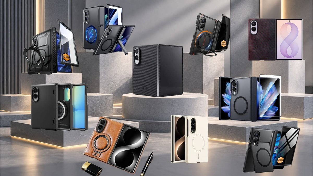 10 Galaxy Z Fold 8 MagSafe cases on display in minimalist background