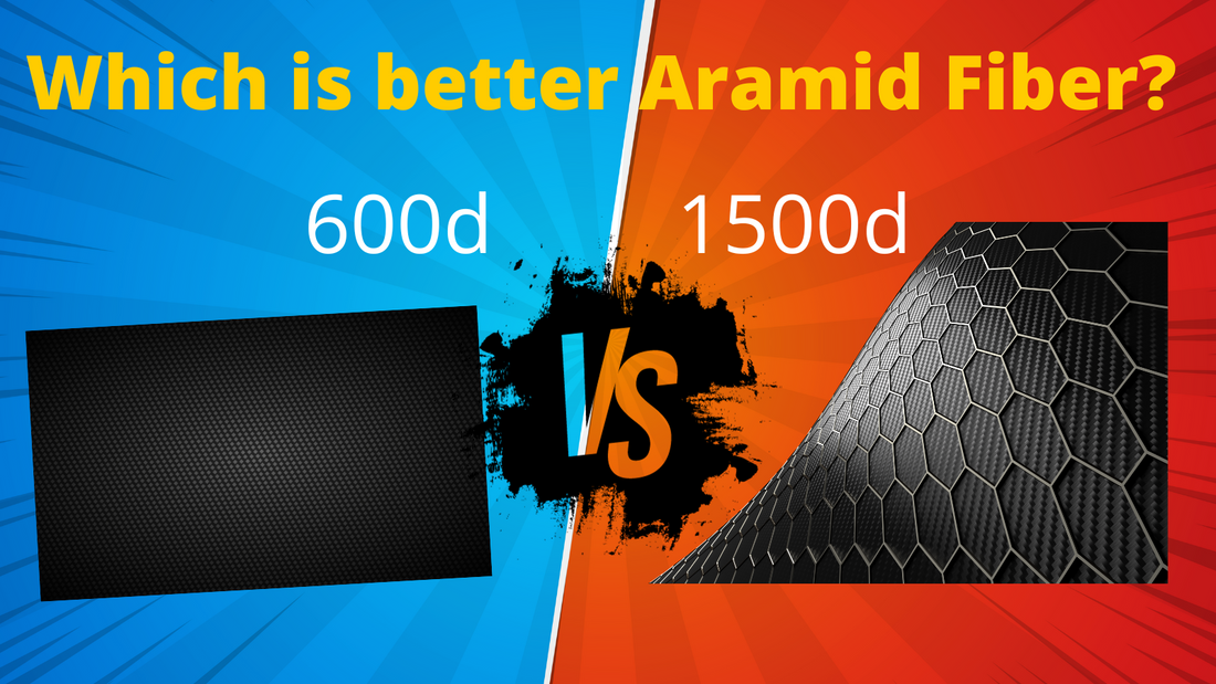 a picture showing 600D ARAMID FIVER VS 1500D ARAMID FIBER