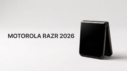 AI photo of Motorola Razr 2026 in gray background
