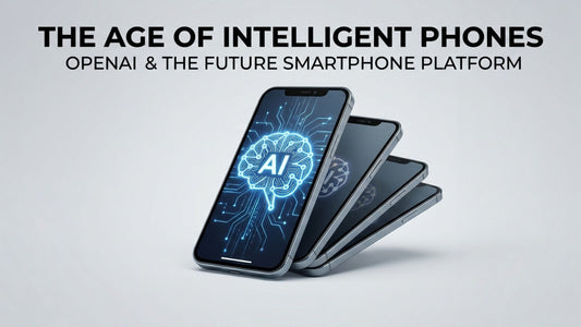 A layer of smartphones with AI phrase representing the upcoming OpenAI phone