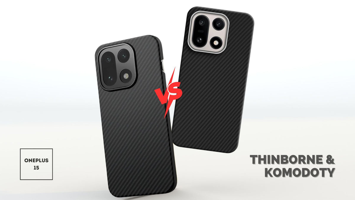 Thinborne vs Komodoty OnePlus 15 Aramid Fiber Case banner
