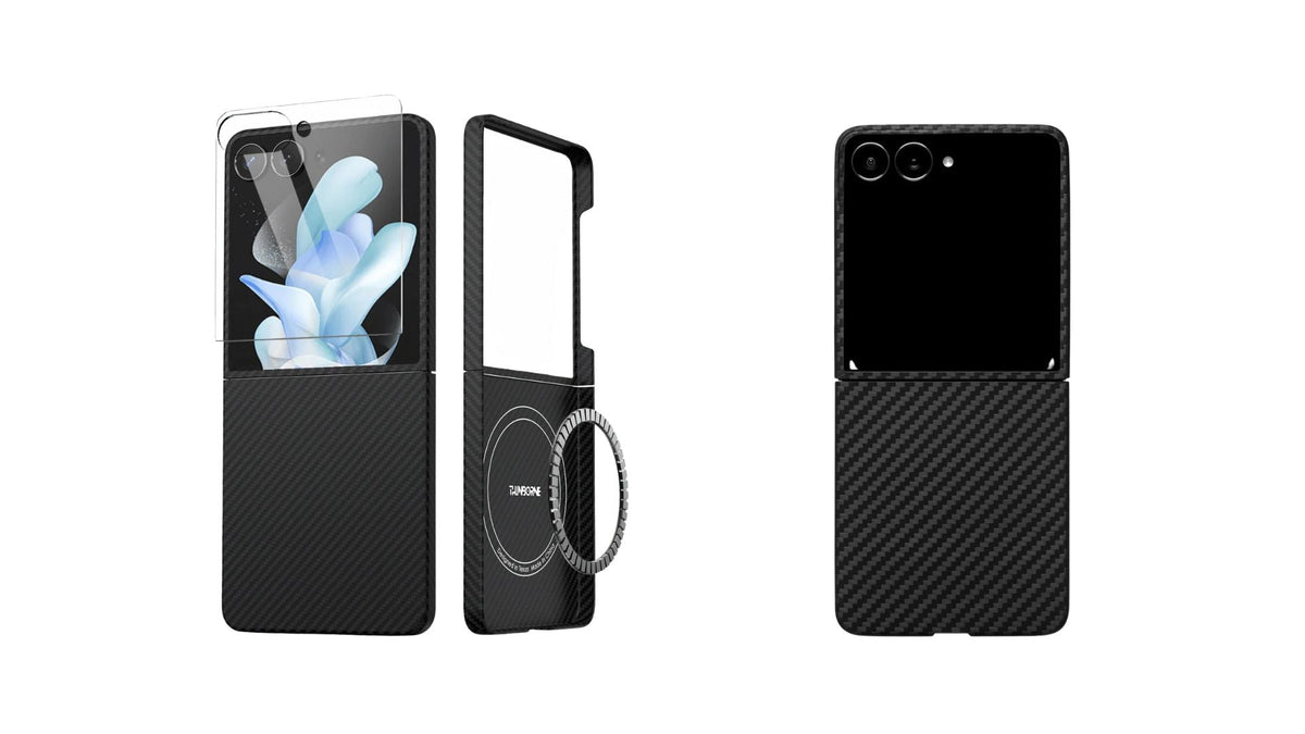 ThinBorne Galaxy Z Flip 8 case beside the Latercase Galaxy Z Flip 8 case