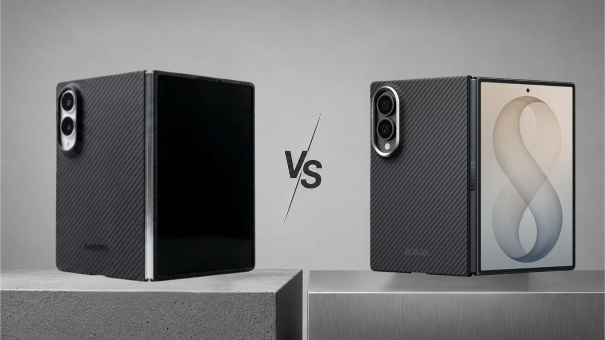 Thinborne Galaxy Z Fold 8 Series Case beside PITAKA