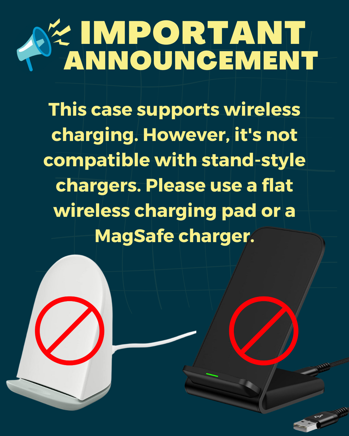 warning about wireless charging compatibility