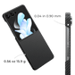 galaxy z flip 8 case in black aramid fiber showing ultra-thin 0.04 inch profile and lightweight 0.56 oz design.