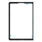 A carbon fiber protective frame or bezel for galaxy z fold 8, shown against a solid green background. The frame features a black carbon fiber weave pattern and has small blue protective adhesive strips at the corners.