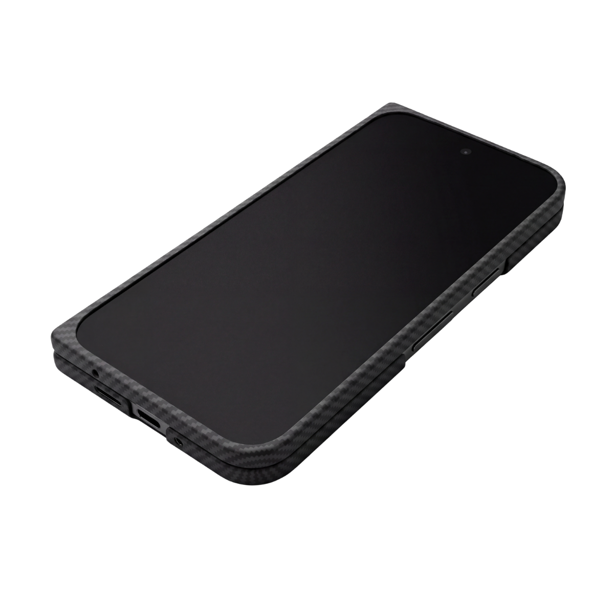 showing the front cover of pixel 11 pro fold case installed on the phone