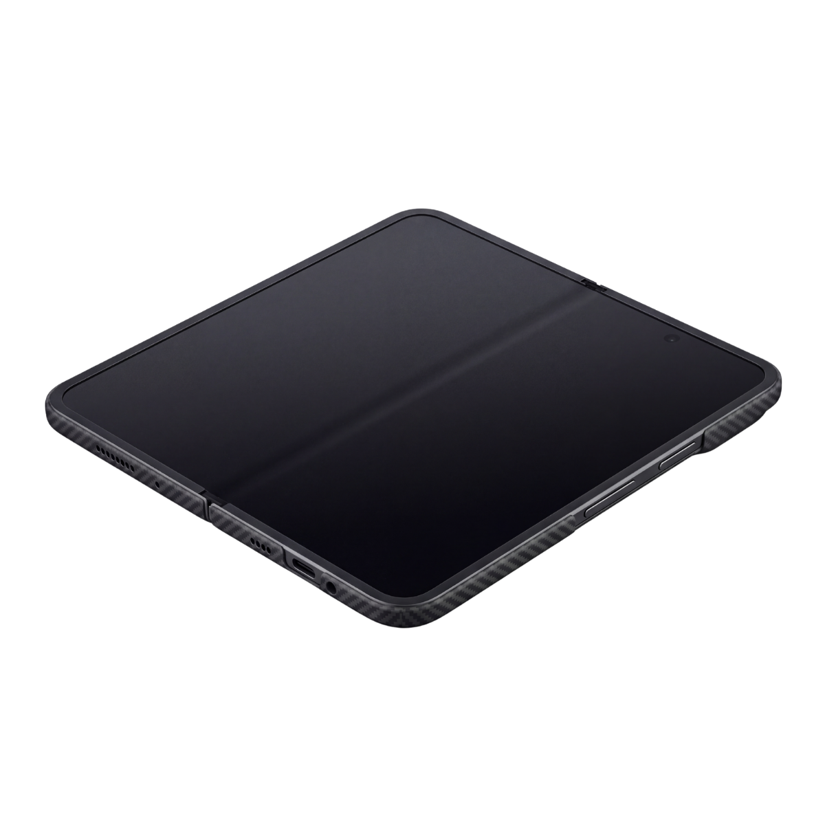 showing the edge of pixel 11 pro fold case design on the phone