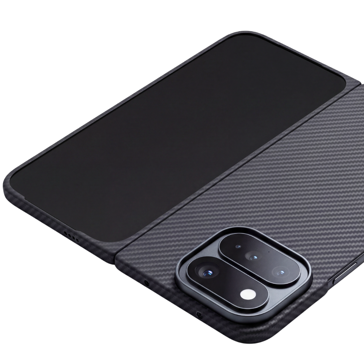 close shot of pixel 11 pro fold with aramid fiber 