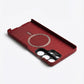Red galaxy s26 ultra phone case with a circular magsafe design on a white background