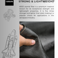 a male hand holding a sheet of aramid fiber, which we used to crafted our iPhone 16 pro max thin case