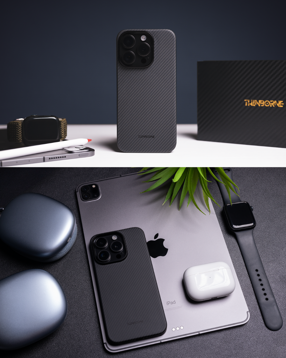 photography of the iphone 16 pro minimalist case with accessories