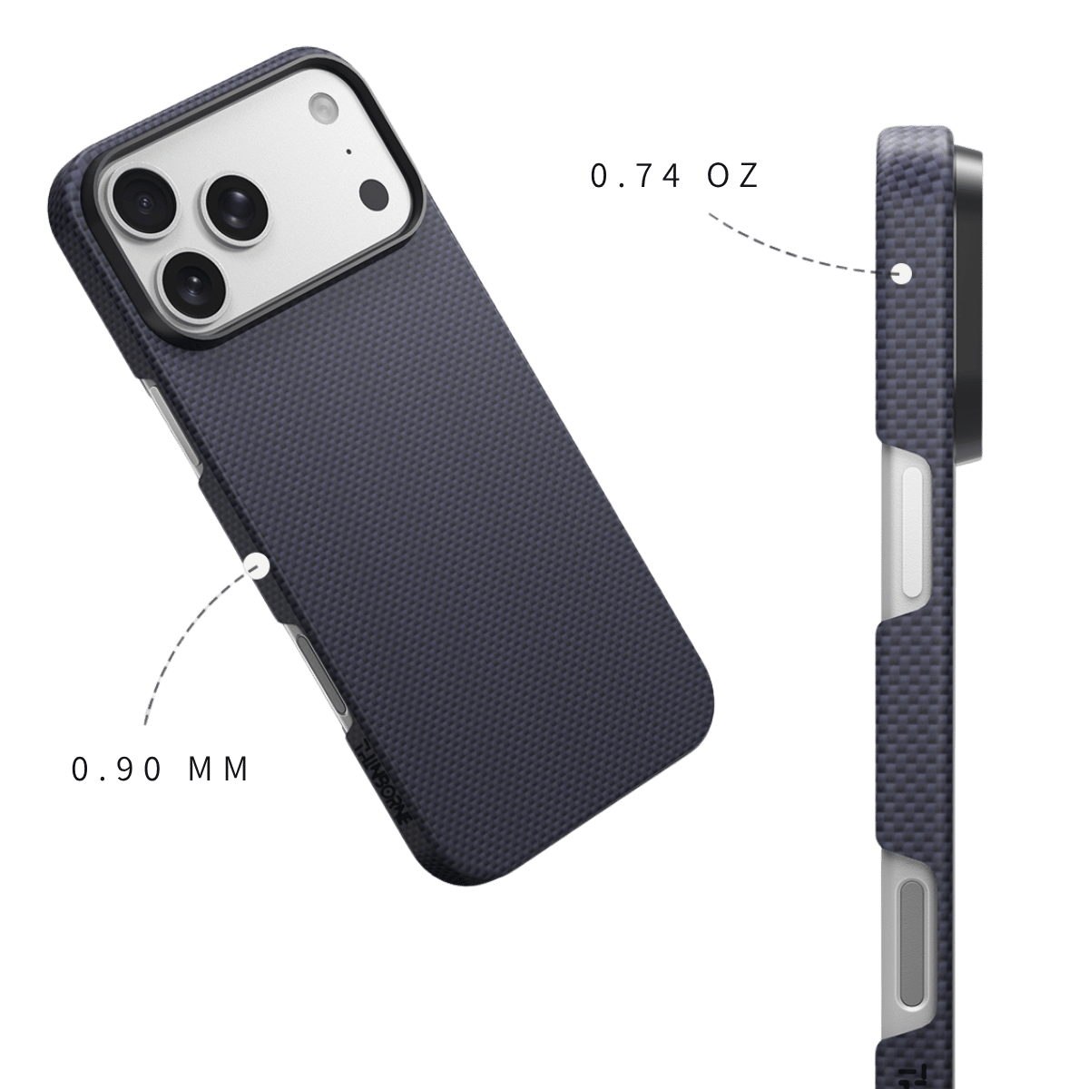 iPhone 18 Pro Max Case - Super Thin | Aramid Fiber | MagSafe - Navy Blue
