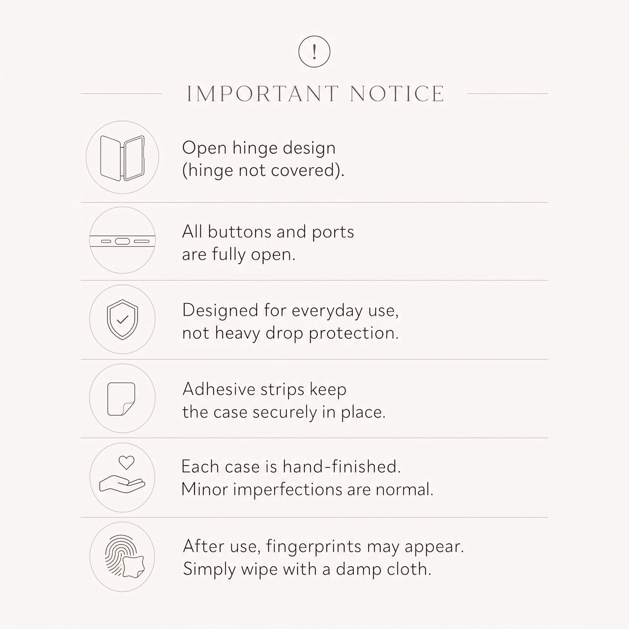 important notice about moto razr fold case
