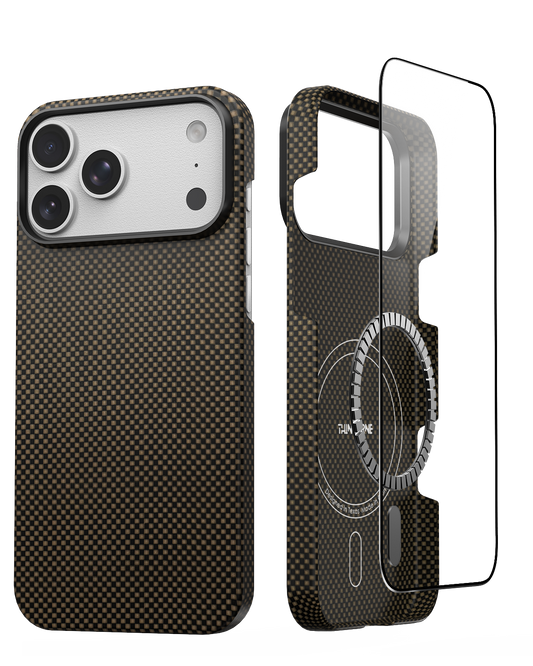 iPhone 17 Pro Max Case - Super Thin | Aramid Fiber | MagSafe - Brown|Black