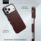 back and side of iphone 17 pro max case in red, to show how thin and lightweight the case is