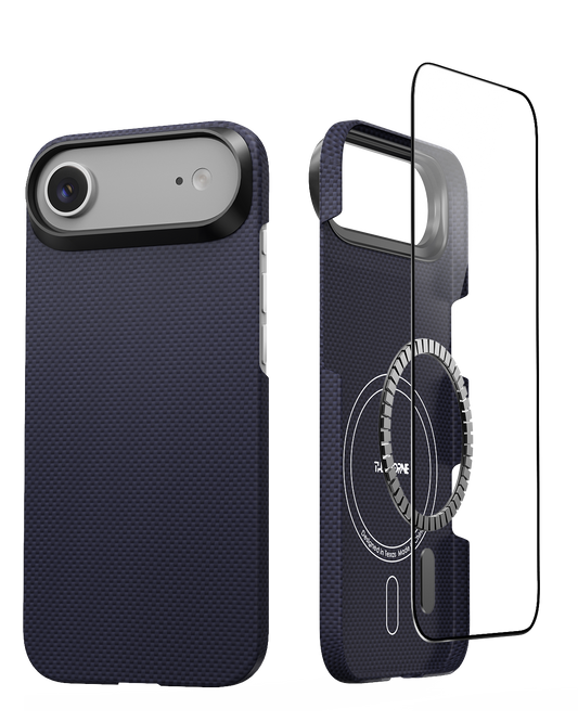 back and front view of iPhone air case with tempered glass screen protector
