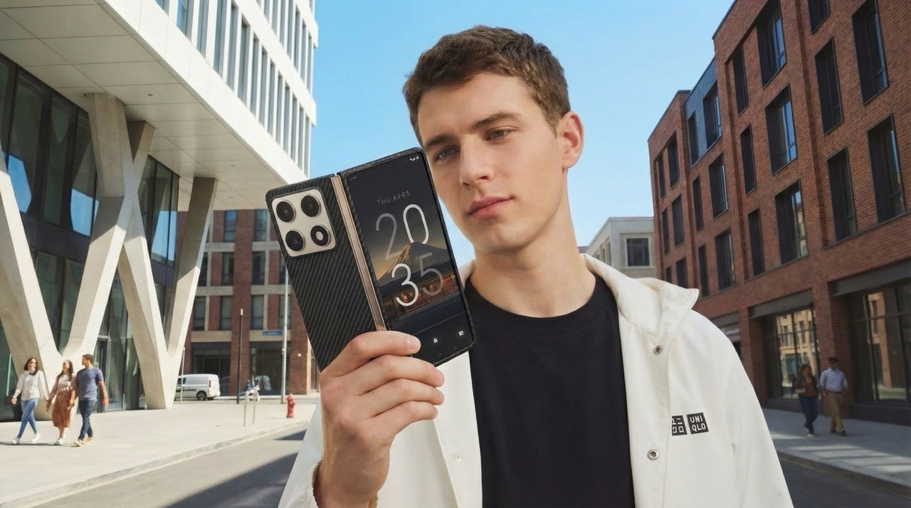 Super Thin Motorola Razr Fold Case | Aramid Fiber | MagSafe | Black