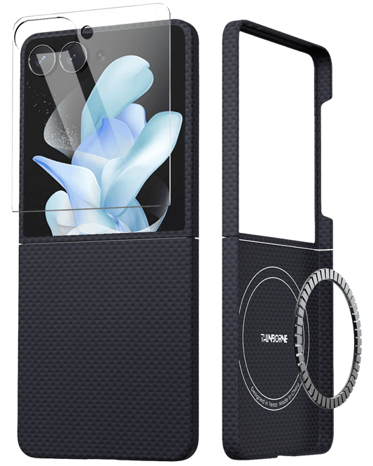 Thinborne Galaxy Z Flip 8 case showing the slim front cover and MagSafe compatible back.