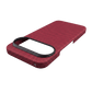 A red carbon fiber pattern PIXEL 11 PRO case with a black camera bezel, shown on a solid green background.