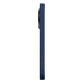 A dark blue textured pixel 11 pro phone case shown from the side profile against a solid green background.