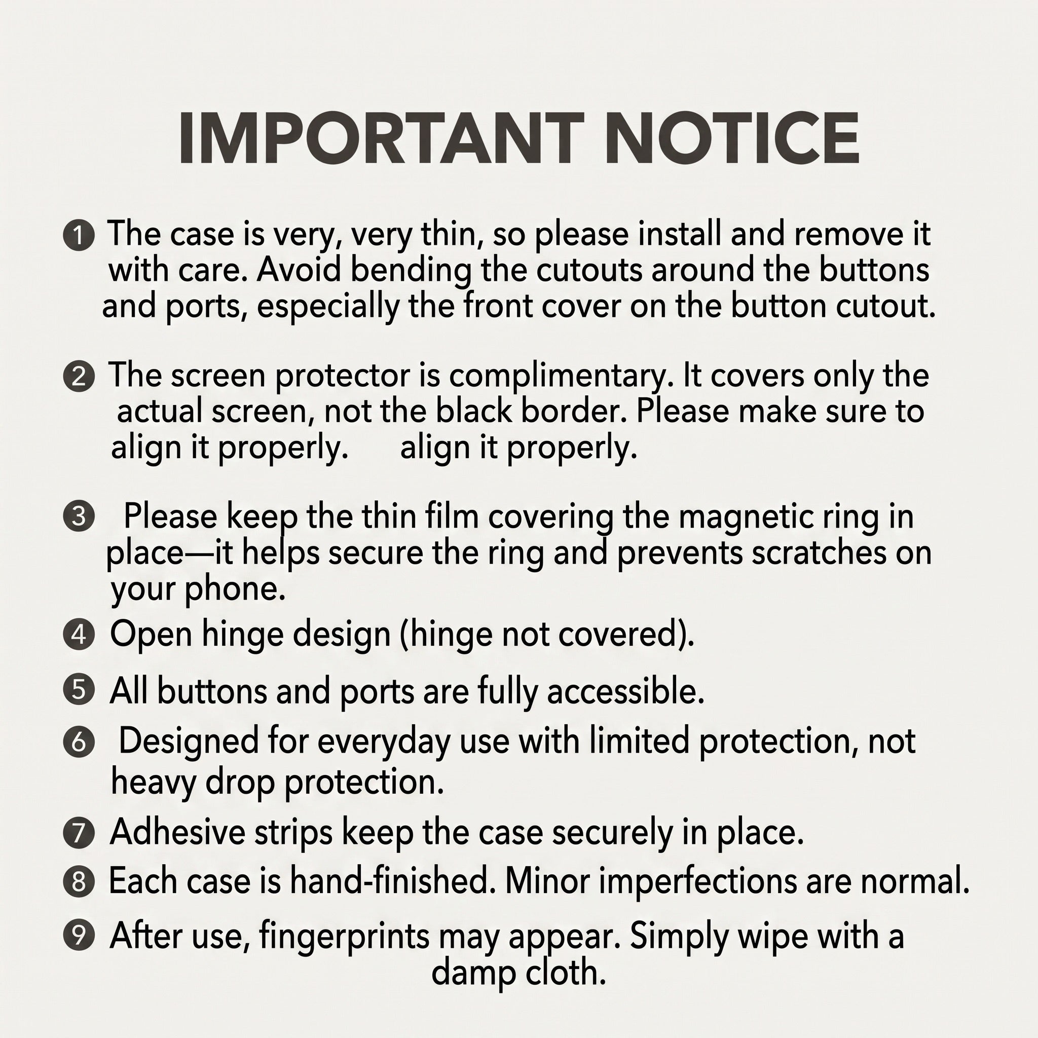 important notice for pixel fold case