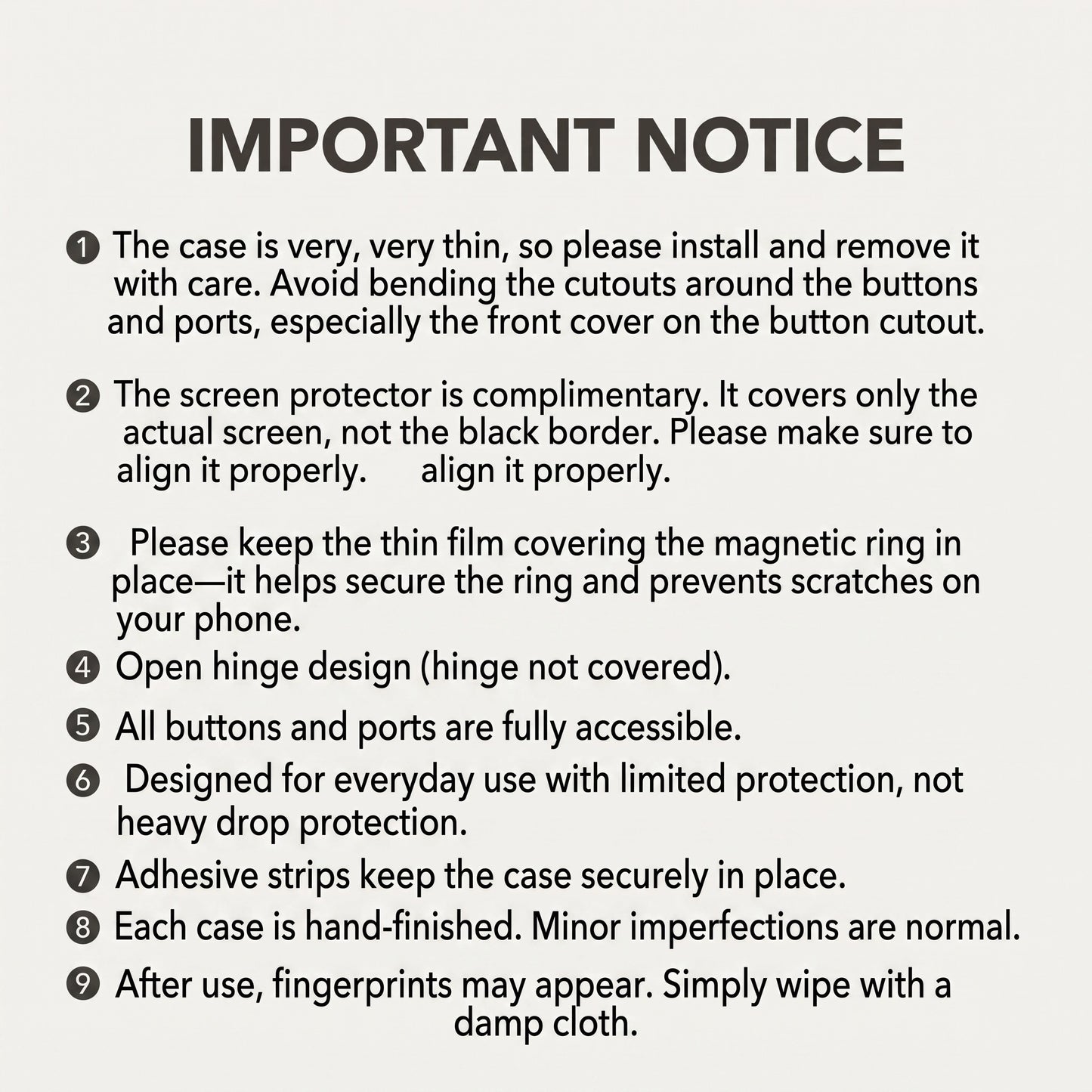 important notice for pixel fold case