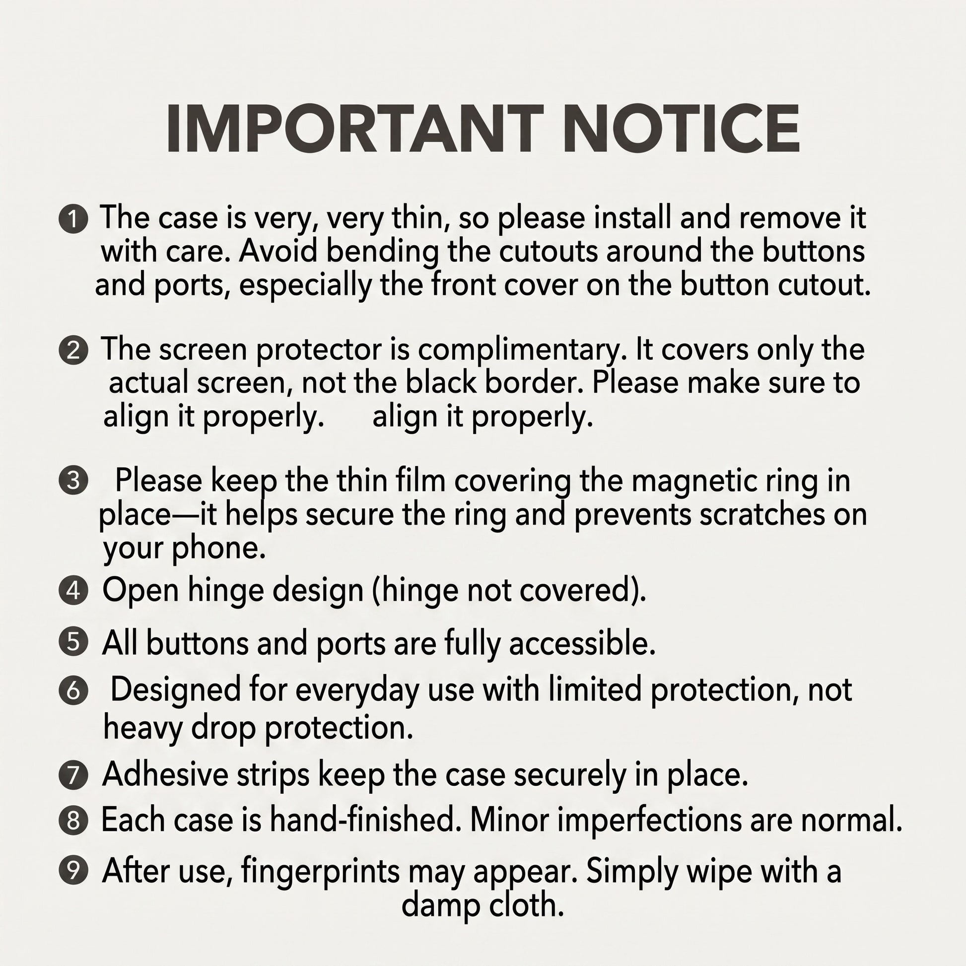 important notice for pixel fold case