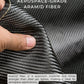 Aerospace-grade aramid fiber with a hand holding it, text about its properties.