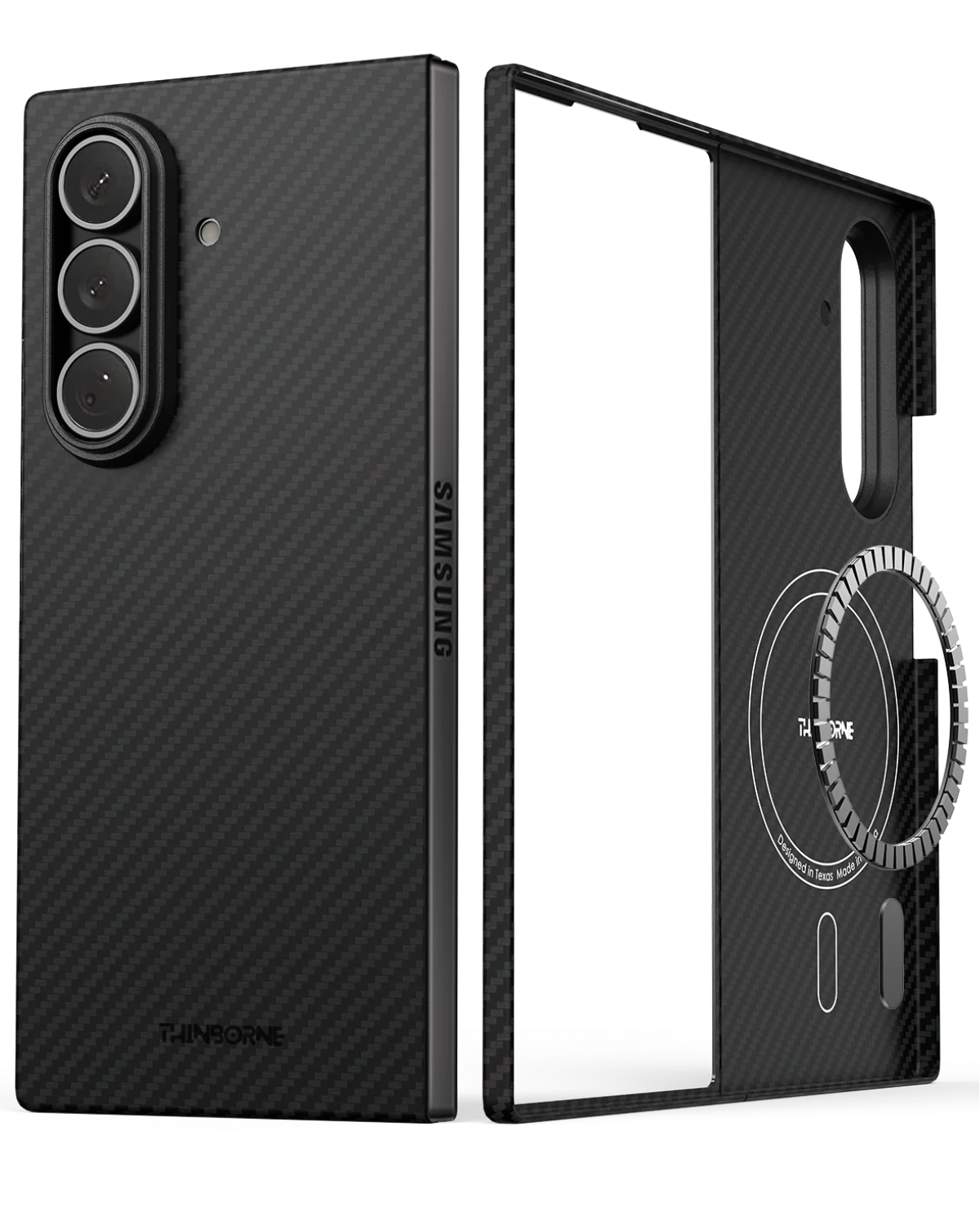 Thinborne Galaxy Z fold 8 case showing the slim front cover and MagSafe compatible back.