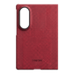 showing the back of galaxy z fold 8 case in red