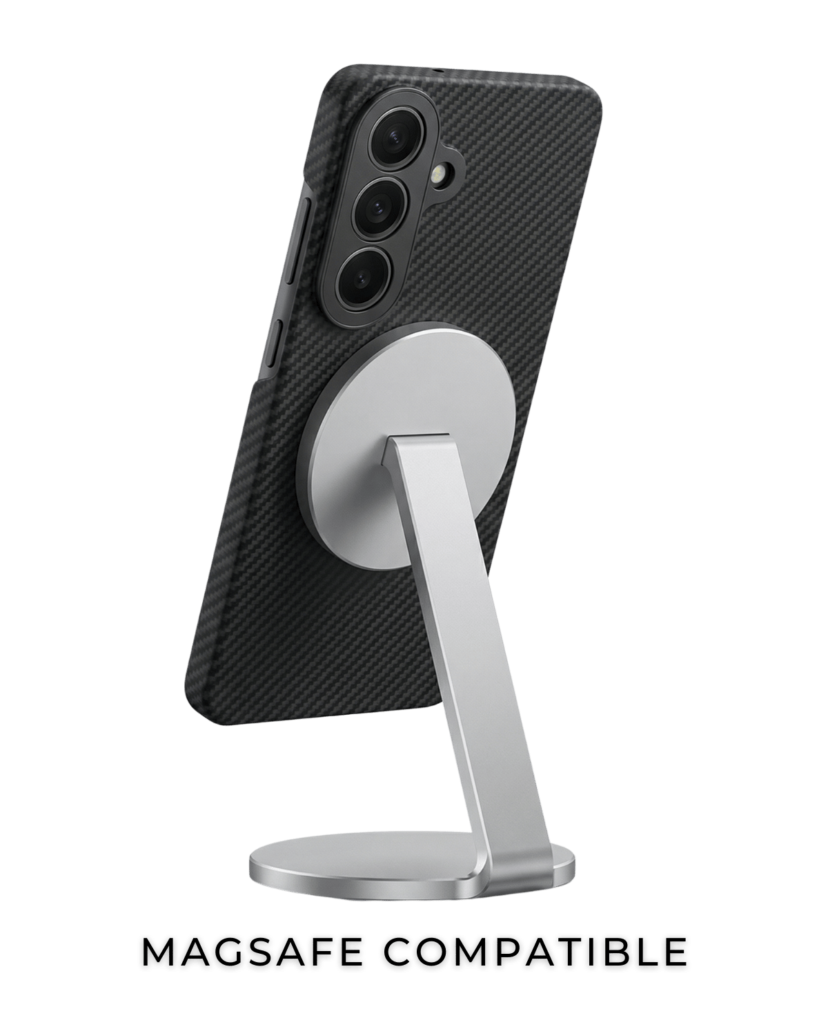 galaxy s26 plus case with magnetic stand on a transparent background